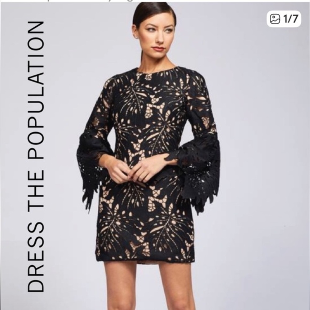 Dress the Population 🔥 Black Lace Dress